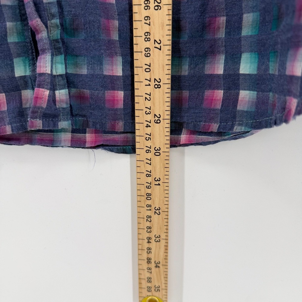 Robert Graham Classic Fit Blue Purple Plaid Button Shirt Men 3XL TG flip cuff - Picture 8 of 8